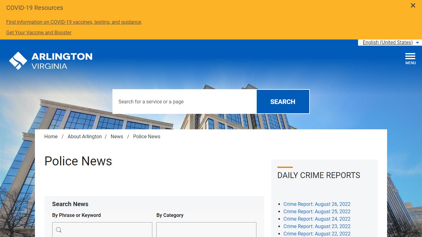 Police News – Official Website of Arlington County Virginia Government